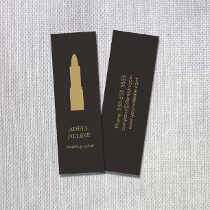 För läppstiftMakeup för Minimalist mörka grå Mini Visitkort