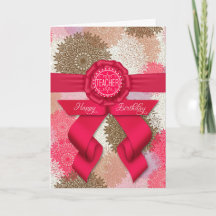 För Lärare Deep Ro Rosa Ribbon Birthday