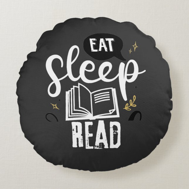 För läsandets skull rund kudde (Framsidan)