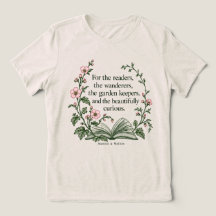 För läsarna — Bok & Mallow Blommor T-Shirt