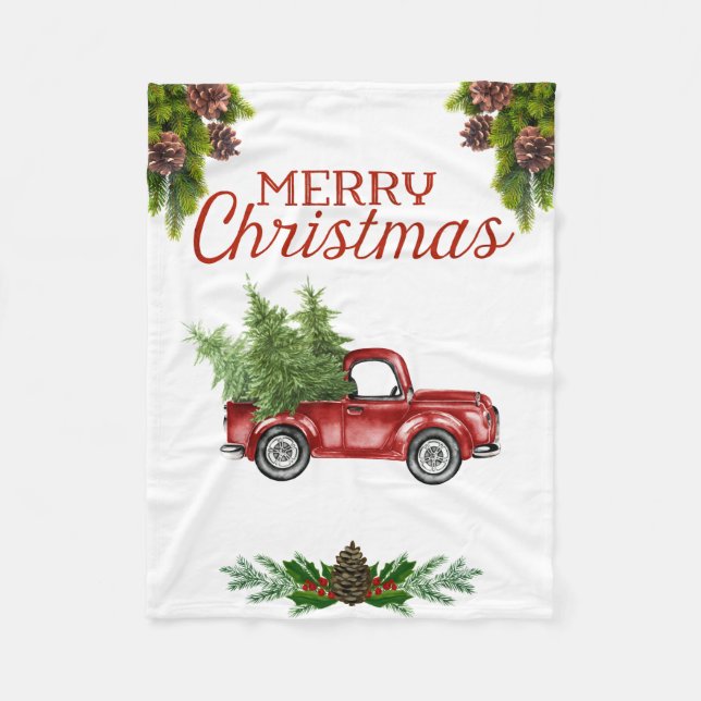 För lastbiljul för vintage röd filt (Framsidan)