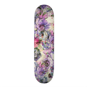 För lavendelblommigt för vintage bohemisk rosa skateboard bräda 20 cm