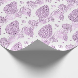 För lavendelglitter för glad helg purpurfärgad  presentpapper