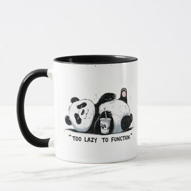 För lazy till funktion - Lazy Panda Mugg (Vänster)