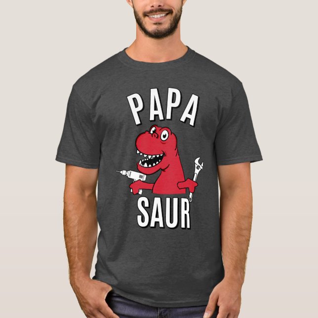 FÖR LEENDEDINOSAUR FÖR PAPPA SAUR FARS DAG T SHIRT (Framsida)