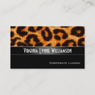 För Leopardprofessionell för halvton orange Visitkort