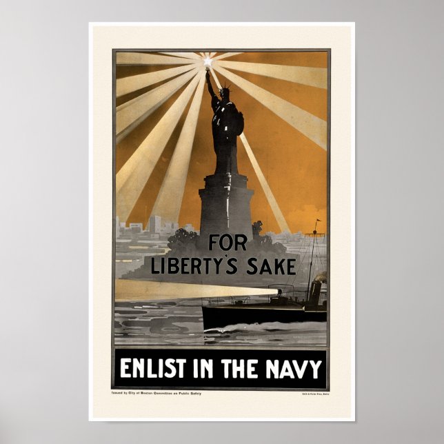 För Liberty's Sake ~ Enlist i flottan Poster (Framsidan)