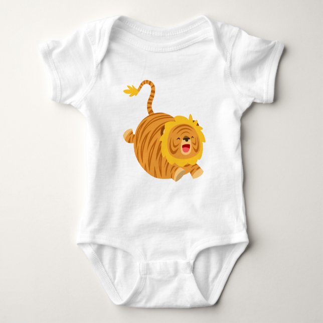 För Liger för gullig tecknad hurtfrisk ranka baby T-shirt (Framsida)
