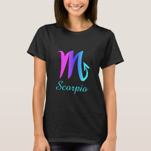För lilablått för scorpioen undertecknar det ro tee shirt