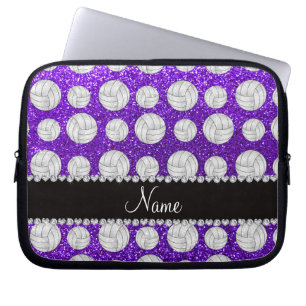 För lilaglitter för anpassningsbar kända indigo laptop sleeve