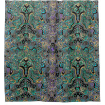 För lilasvart för kricka guld- Mandala