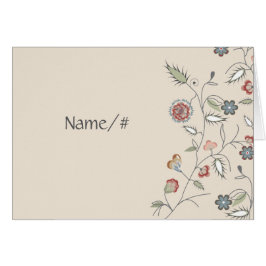 För listbord för vintage blom- kort