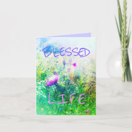 för LIVHÄLSNING för 1BLESSED VERDE KORT