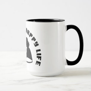 "För livkaffe för lycklig fru lycklig mugg ",
