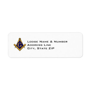 För logeadress för modern stil Masonic etikett Returadress Etikett