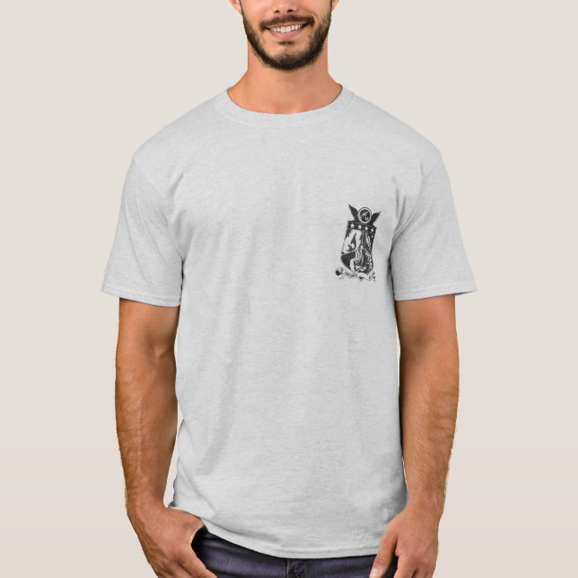 För logotypT-tröja för LASFS liten BW Tee (Framsida)