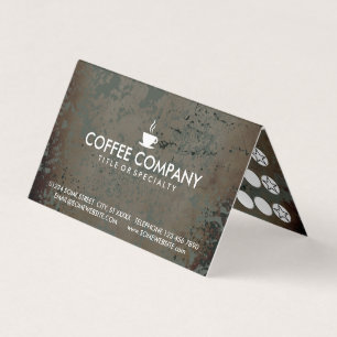 för lojalitetfrimärke för kaffe grunge vikt kor visitkort
