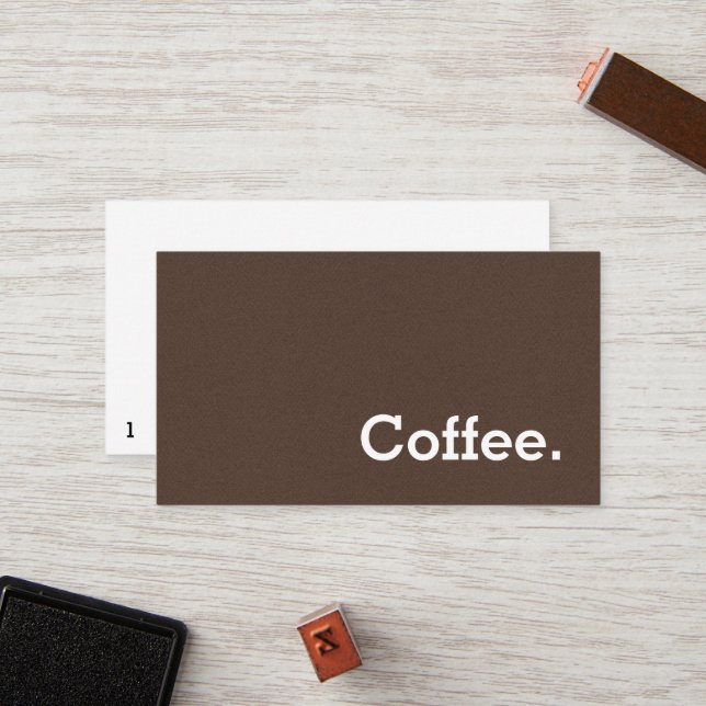 För lojalitetkaffe för brun flanell mörkt lojalitetskort (Fram/Back In Situ)