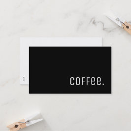 För lojalitetkaffe för enkelt ord mörkt lojalitetskort