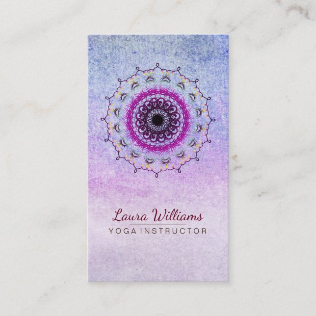 För lotusblommablomma för Mandala Holistic Visitkort (Framsida)