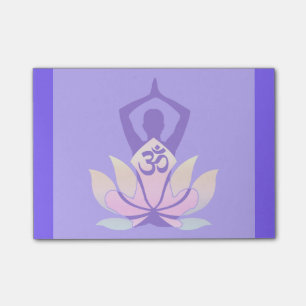För lotusblommablomma för OM Namaste andlig Yoga Post-it Block