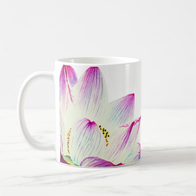 För lotusblommaReiki för *~* ljus fylld massage Kaffemugg (Vänster)