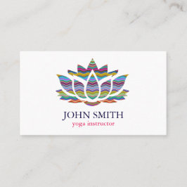 För lotusblommaYoga för modern Minimalist vit Visitkort