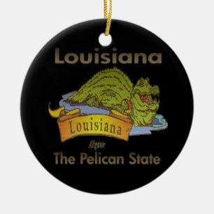 För Louisiana för pelikan den statliga prydnaden Julgransprydnad Keramik