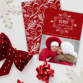 För lövverkhelgdag för god jul festligt kort för