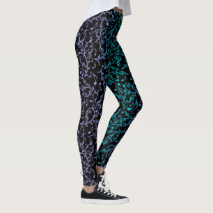 För lutningmusik noter för blått grön purpurf leggings