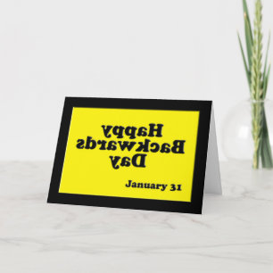 För lycklig dag~ Januari 31 tillbaka Kort