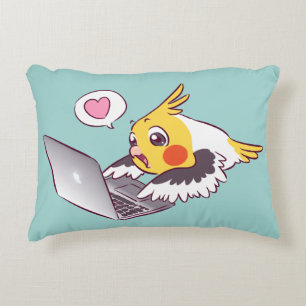 För Macbook för Nerdy cockatiel gullig dra Prydnadskudde