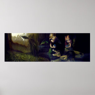 För magiskt surrealism för fantasi KONSTTRYCK för Poster