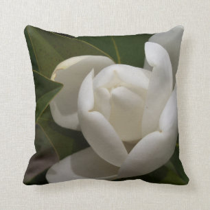 för magnoliablomma för vit sydlig knopp kudde