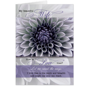 för Maka Romantic Birthday Soft Lavender Flower Hälsningskort