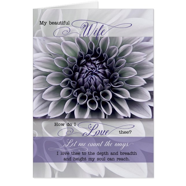 för Maka Romantic Birthday Soft Lavender Flower Hälsningskort (Framsidan)