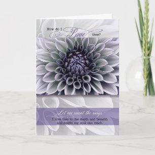 för Maka Romantiska årsdagen Soft Lavender Flower Kort
