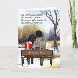 för Maka Young African American Couple Helgkort