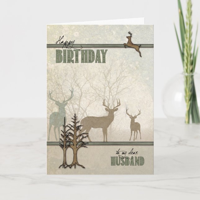 för Make Hjort i Forest Birthday Kort (Framsida)