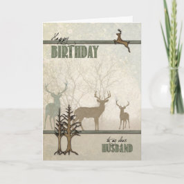 för Make Hjort i Forest Birthday Kort
