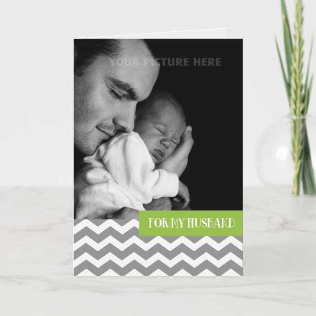 För Make på Fars dag Anpassningsbar-fotokort Kort (Framsida)