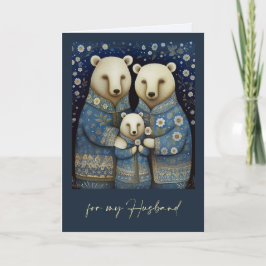 För Make på Fars dag Bear Family Folk Kort