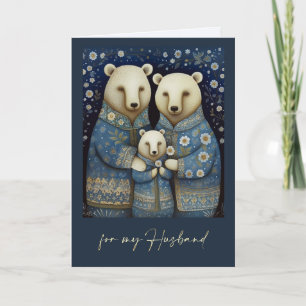 För Make på Fars dag Bear Family Folk Kort