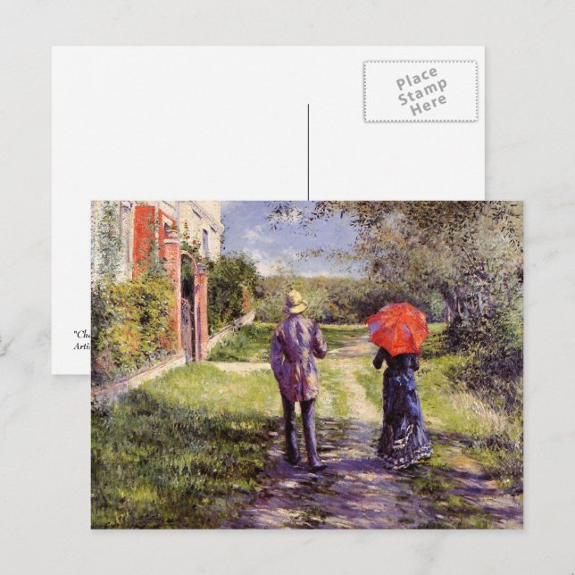 För Make på Fars dag. Fin konst Vykort (Fram/baksida)