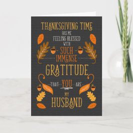 för make tacksgiving enorm tacksamhet för dig helgkort