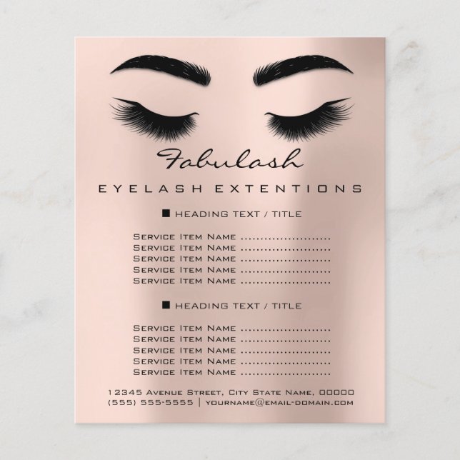  för makeup Artist Beauty Salon Flyer SPA (Framsidan)