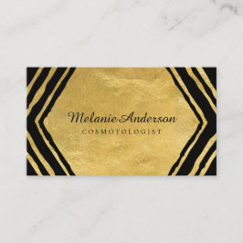 För Makeupkonstnär för guld abstrakt visitkortar Visitkort