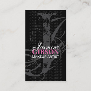 För MAKEUPKONSTNÄR för Monogram "J" - VISITKORT