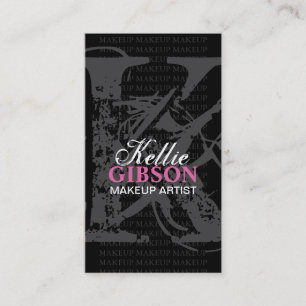 För MAKEUPKONSTNÄR för Monogram "K" - VISITKORT