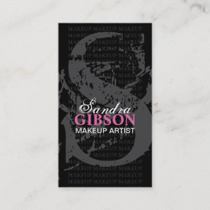 För MAKEUPKONSTNÄR för Monogram "S" - VISITKORT